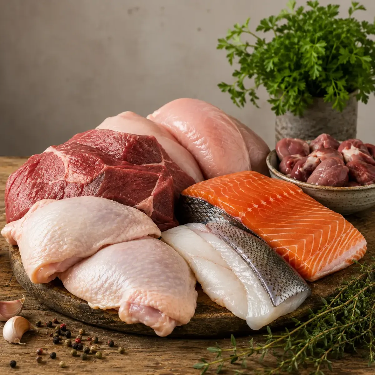 Färskt kött och fisk som råvaror i ORYGO