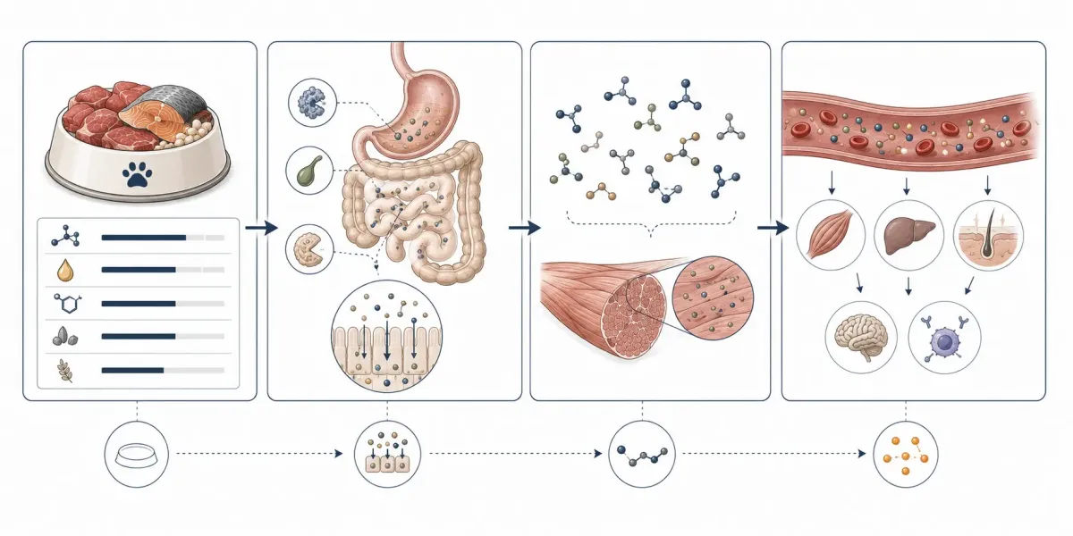 Vetenskaplig jämförelse av näringsinnehåll, smältbarhet, biologiskt värde och biologisk tillgänglighet.